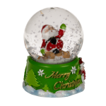 OOTB Schneekugel Weihnachtsfigur auf rotem &