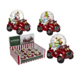 OOTB Schneekugel Weihnachtsfiguren auf Auto-Sockel
