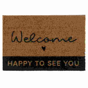 Fußmatte Welcome  Happy to see you 60x40cm