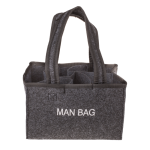 Flaschentasche Filz mit 6 Fächern, MAN BAG, ca. 24 x 15 cm