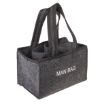 Flaschentasche Filz mit 6 Fächern, MAN BAG, ca. 24 x 15 cm