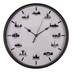 OOTB Wanduhr Skylines 30 x 30 x 38 cm