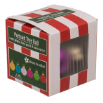 Portrait-Baumkugel, Fotoklebe-Pad & Christmas 4 cm, 6-farbig sortiert