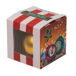 Portrait-Baumkugel, Fotoklebe-Pad & Christmas 4 cm, 6-farbig sortiert