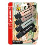 STABILO BOSS ORIGINAL NatureCOLORS 4er Blister (grünerde, beige, warmgrau, schwarz)