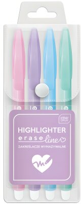Interdruk Radierbare Textmarker Pastellfarben 4-farbig