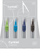 Interdruk Zirkel Basic Kompass in 4 verschiedenen Trendfarben 1 Stück