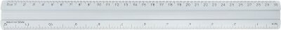 Interdruk Aluminium-Metall-Lineal 30 cm Skala in cm und Zoll