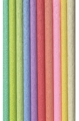 Interdruk Krepp-Papiermischung Pastellfarben 1 Rolle