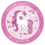 Partyteller Einhorn D21cm  wiederverwendbar,, Procos PROCOS