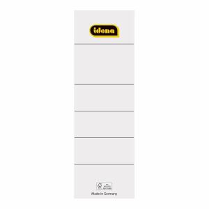 Idena Rückenschilder 8cm  sk kurz weiß 10er FSC-Mix, selbstklebend, für Ordner mit Rückenbreite 8 cm IDENA