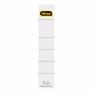 Idena Rückenschilder 5cm  sk kurz weiß 10er FSC-Mix, selbstklebend, für Ordner mit Rückenbreite 5 cm IDENA