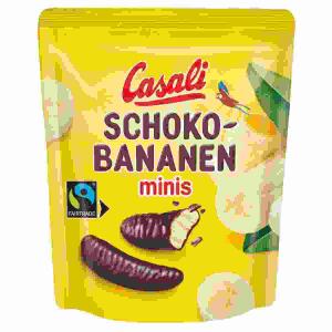 Casali Schoko Bananen  Minis 110g, Bananen-Fruchtschaum mit echtem Bananenmark umhüllt von, Schokolade Iden-Berlin