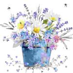 Serviette 33x33cm Fleurs des Champs, 3-lagig, 20...