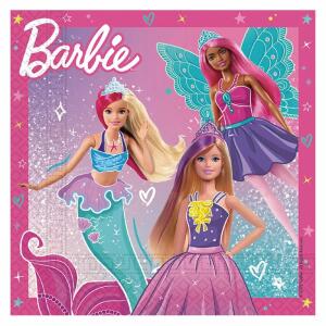 Servietten Barbie Fantasy  33x33cm 20er FSC-Mix, Procos PROCOS