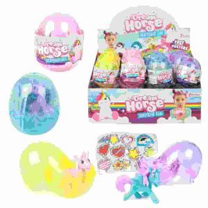 Einhorn im Ei Dream Horse  4fach sortiert, mit Stickern, ab 3 Jahren,, Fun Unlimited FUN UNLIMITED