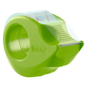 tesafilm ECO & CRYSTAL  10mx19mm im Mini-Abroller, 4fach sortiert in grün, blau, lila und pink,, Film aus 90% recycled PET,, tesa TESA AG