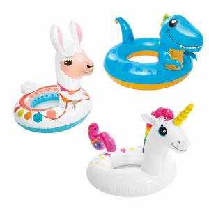 Schwimmring Tiere 3fach  sortiert, Einhorn, Lama, Dinosaurier, ab 3 Jahren,, INTEX HEINRICH BAUER
