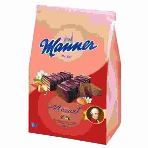 Manner Mozart Mignon 300g  Mandel-Haselnuss Waffeln umhüllt von feinster, Zartbitterschokolade Iden-Berlin