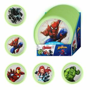 Frisbee Marvel Glow Flyer  23cm, nachtleuchtend, mit verschiedenen Marvel Helden bedruckt,, John JOHN GMBH