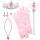 Prinzessinen-Set rosa  Tiara, Handschuhe, Halskette, Ohrringe, Zepter, Ring,, WIDMANN WIDMANN S.R.L.