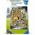 Puzzle Tiere im Regal  100 Teile, ab 6 Jahren,,...