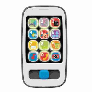 Fisher-Price Lernspaß  Smart Phone, sieht aus wie ein Smartphone für Erwachsene,, mit 12 "App"-Tasten mit 30 Liedern, Geräuschen und Sätzen,, 2x AAA Batterien enthalten MATTEL GMBH