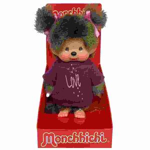 Monchhichi Mädchen Tee  Love 20cm, Sekiguchi SEKIGUCHI