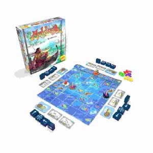 Brettspiel Maldivia  Inhalt: 1 Spielplantuch, 4 Boote, 32 Fische, 41, Spielkarten, 4 Nebeltafeln, 1 Spielregel, Spieldauer ca., 30 Minuten, für 2 bis 4 Spieler, ab 8 Jahren,, Simba SIMBA DICKIE