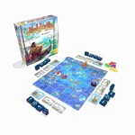 Brettspiel Maldivia  Inhalt: 1 Spielplantuch, 4 Boote, 32...