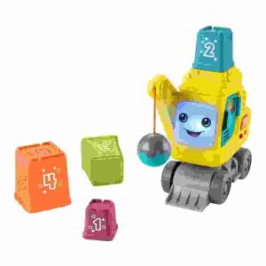 Fisher-Price Zähl- und  Stapelkran, 3x AA Batterien enthalten MATTEL GMBH
