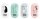 4x Interdruk Radiergummi Oval BeBe Pastellfarben in 4 Motiven