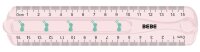 4x Interdruk Flexibles biegsames Lineal 15cm BeBe Kinder in 4 Motiven