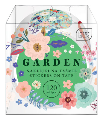 2x Interdruk Stickerrolle/Aufkleberrolle Blumen in 2 Motiven