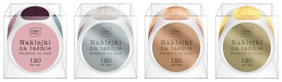 4x Interdruk Stickerrolle/Aufkleberrolle Glam in 4 Motiven