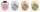 4x Interdruk Stickerrolle/Aufkleberrolle Glam in 4 Motiven