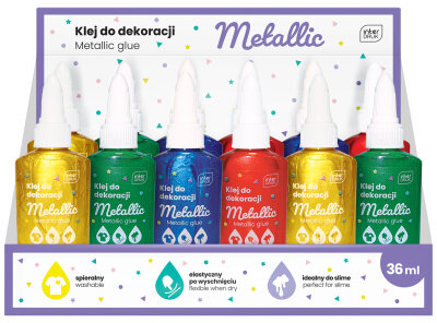 Interdruk 4x Dekor-Metallic-kleber in 4 Farben
