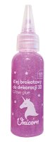 6x Interdruk Glitzerkleber 3D Einhorn in 6 Glitterfarben a 50ml