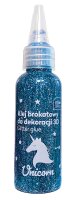 6x Interdruk Glitzerkleber 3D Einhorn in 6 Glitterfarben a 50ml