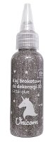 6x Interdruk Glitzerkleber 3D Einhorn in 6 Glitterfarben a 50ml