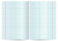 Interdruk 5x Notizheft A4 kariert mit Rand 60 Blatt...
