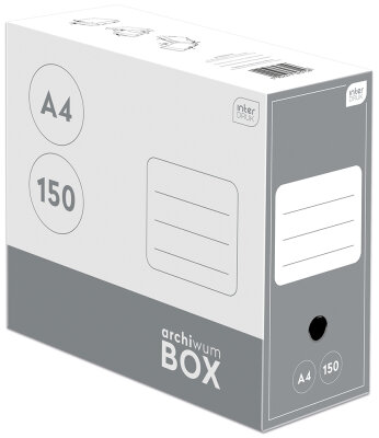 10x Interdruk Archivbox aus Karton A4 150 mm Grau