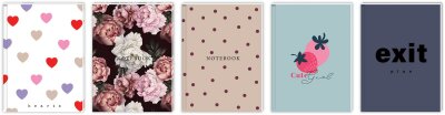 Interdruk 20x Premium-Hardcover-Notizbuch A7 kariert 80 Blatt