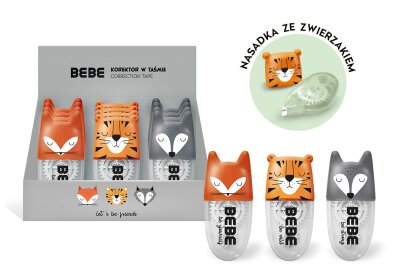 Interdruk 3x Korrekturroller Korrekturband Korrekturmaus 6m x 0,6 mm BeBe Friends Boys