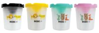 4X Interdruk Wasserbecher mit Spritzschutz Pinselablage für 150ml