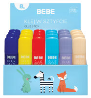 6x Interdruk Klebestift Klebestic 8g BeBe Kids in 6 Tiermotiven