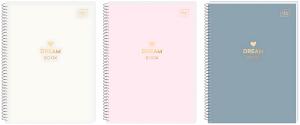 5x Collegeblock Spiralnotizbuch A5 kariert 80 Blatt 70g/m² Dream Book