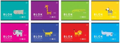 10x Interdruk Premium Zeichenkartonblock A4 10 Blatt 240g BeBe Kids