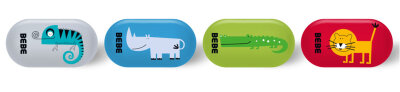 4x Interdruk Radiergummi Oval BeBe Kids