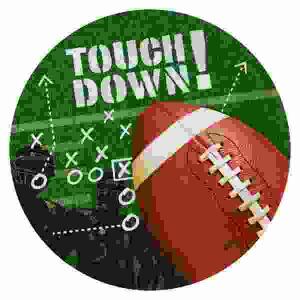 Pappteller 23cm 8er  Touchdown